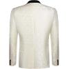 imageCOOFANDY Mens Paisley Tuxedo Jacket One Button Dress Suit Jacket Floral Blazer for Dinner Party Prom Wedding6  White