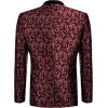 imageCOOFANDY Mens Paisley Tuxedo Jacket One Button Dress Suit Jacket Floral Blazer for Dinner Party Prom Wedding6  Wine Red