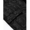 imageCOOFANDY Mens Paisley Tuxedo Jacket One Button Dress Suit Jacket Floral Blazer for Dinner Party Prom WeddingBlack Paisley