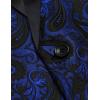 imageCOOFANDY Mens Paisley Tuxedo Jacket One Button Dress Suit Jacket Floral Blazer for Dinner Party Prom WeddingBlue Paisley