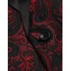 imageCOOFANDY Mens Paisley Tuxedo Jacket One Button Dress Suit Jacket Floral Blazer for Dinner Party Prom WeddingRed Paisley