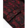 imageCOOFANDY Mens Paisley Tuxedo Jacket One Button Dress Suit Jacket Floral Blazer for Dinner Party Prom WeddingRed Paisley