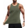 imageCOOFANDY Mens Workout Tank Tops Quick Dry Muscle T Shirts Sleeveless Bodybuilding Fitness Gym TanksLight BlueArmy Green