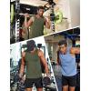 imageCOOFANDY Mens Workout Tank Tops Quick Dry Muscle T Shirts Sleeveless Bodybuilding Fitness Gym TanksLight BlueArmy Green