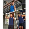 imageCOOFANDY Mens Workout Tank Tops Quick Dry Muscle T Shirts Sleeveless Bodybuilding Fitness Gym TanksNavyBlue