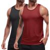 imageCOOFANDY Mens Workout Tank Tops Quick Dry Muscle T Shirts Sleeveless Bodybuilding Fitness Gym TanksBlack Wine Red