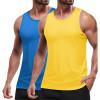 imageCOOFANDY Mens Workout Tank Tops Quick Dry Muscle T Shirts Sleeveless Bodybuilding Fitness Gym TanksYellowBlue