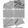 imageCOOFANDY Mens Knit Button Down Shirt Short Sleeve Cuban Guayabera Shirts Casual Textured Polo Summer TopsLight Gray