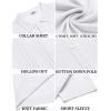 imageCOOFANDY Mens Knit Button Down Shirt Short Sleeve Cuban Guayabera Shirts Casual Textured Polo Summer TopsWhite