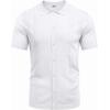 imageCOOFANDY Mens Knit Button Down Shirt Short Sleeve Cuban Guayabera Shirts Casual Textured Polo Summer TopsWhite
