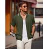 imageCOOFANDY Mens Knit Polo Shirts Button Down Short Sleeve Shirt Summer Casual Beach Vacation TopsArmy Green
