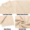 imageCOOFANDY Mens Knit Polo Shirts Button Down Short Sleeve Shirt Summer Casual Beach Vacation TopsBeige