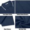 imageCOOFANDY Mens Knit Polo Shirts Button Down Short Sleeve Shirt Summer Casual Beach Vacation TopsNavy Blue