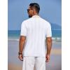imageCOOFANDY Mens Knit Polo Shirts Button Down Short Sleeve Shirt Summer Casual Beach Vacation TopsWhite