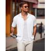 imageCOOFANDY Mens Knit Polo Shirts Button Down Short Sleeve Shirt Summer Casual Beach Vacation TopsWhite