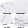 imageCOOFANDY Mens Knit Polo Shirts Button Down Short Sleeve Shirt Summer Casual Beach Vacation TopsWhite