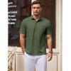 imageCOOFANDY Mens Polo Shirts Short Sleeve Casual Golf Shirt Basic Solid Color Collared TShirt Stylish Summer Polo T ShirtArmy Green
