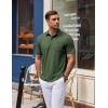 imageCOOFANDY Mens Polo Shirts Short Sleeve Casual Golf Shirt Basic Solid Color Collared TShirt Stylish Summer Polo T ShirtArmy Green