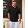 imageCOOFANDY Mens Polo Shirts Short Sleeve Casual Golf Shirt Basic Solid Color Collared TShirt Stylish Summer Polo T ShirtBlack