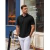 imageCOOFANDY Mens Polo Shirts Short Sleeve Casual Golf Shirt Basic Solid Color Collared TShirt Stylish Summer Polo T ShirtBlack