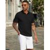 imageCOOFANDY Mens Polo Shirts Short Sleeve Casual Golf Shirt Basic Solid Color Collared TShirt Stylish Summer Polo T ShirtBlack