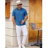 imageCOOFANDY Mens Polo Shirts Short Sleeve Casual Golf Shirt Basic Solid Color Collared TShirt Stylish Summer Polo T ShirtBlue