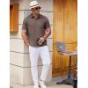 imageCOOFANDY Mens Polo Shirts Short Sleeve Casual Golf Shirt Basic Solid Color Collared TShirt Stylish Summer Polo T ShirtBrown