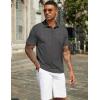 imageCOOFANDY Mens Polo Shirts Short Sleeve Casual Golf Shirt Basic Solid Color Collared TShirt Stylish Summer Polo T ShirtDark Grey