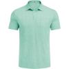 imageCOOFANDY Mens Polo Shirts Short Sleeve Casual Golf Shirt Basic Solid Color Collared TShirt Stylish Summer Polo T ShirtIce Green