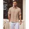 imageCOOFANDY Mens Polo Shirts Short Sleeve Casual Golf Shirt Basic Solid Color Collared TShirt Stylish Summer Polo T ShirtKhaki