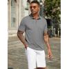 imageCOOFANDY Mens Polo Shirts Short Sleeve Casual Golf Shirt Basic Solid Color Collared TShirt Stylish Summer Polo T ShirtLight Grey