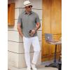 imageCOOFANDY Mens Polo Shirts Short Sleeve Casual Golf Shirt Basic Solid Color Collared TShirt Stylish Summer Polo T ShirtLight Grey