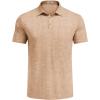 imageCOOFANDY Mens Polo Shirts Short Sleeve Casual Golf Shirt Basic Solid Color Collared TShirt Stylish Summer Polo T ShirtLight Khaki