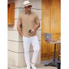 imageCOOFANDY Mens Polo Shirts Short Sleeve Casual Golf Shirt Basic Solid Color Collared TShirt Stylish Summer Polo T ShirtLight Khaki