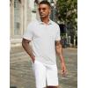 imageCOOFANDY Mens Polo Shirts Short Sleeve Casual Golf Shirt Basic Solid Color Collared TShirt Stylish Summer Polo T ShirtWhite