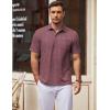 imageCOOFANDY Mens Polo Shirts Short Sleeve Casual Golf Shirt Basic Solid Color Collared TShirt Stylish Summer Polo T ShirtWine Red
