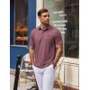 imageCOOFANDY Mens Polo Shirts Short Sleeve Casual Golf Shirt Basic Solid Color Collared TShirt Stylish Summer Polo T ShirtWine Red
