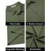 imageCOOFANDY Mens Polo Shirts Short Sleeve Slim Fit Casual Solid Basic Golf Shirt Collared TShirtArmy Green