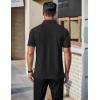 imageCOOFANDY Mens Polo Shirts Short Sleeve Slim Fit Casual Solid Basic Golf Shirt Collared TShirtBlack