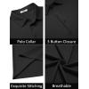 imageCOOFANDY Mens Polo Shirts Short Sleeve Slim Fit Casual Solid Basic Golf Shirt Collared TShirtBlack