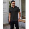 imageCOOFANDY Mens Polo Shirts Short Sleeve Slim Fit Casual Solid Basic Golf Shirt Collared TShirtBlack