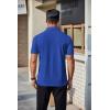 imageCOOFANDY Mens Polo Shirts Short Sleeve Slim Fit Casual Solid Basic Golf Shirt Collared TShirtBlue