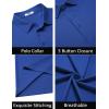 imageCOOFANDY Mens Polo Shirts Short Sleeve Slim Fit Casual Solid Basic Golf Shirt Collared TShirtBlue