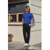 imageCOOFANDY Mens Polo Shirts Short Sleeve Slim Fit Casual Solid Basic Golf Shirt Collared TShirtBlue