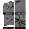 imageCOOFANDY Mens Polo Shirts Short Sleeve Slim Fit Casual Solid Basic Golf Shirt Collared TShirtDark Grey