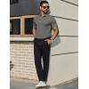 imageCOOFANDY Mens Polo Shirts Short Sleeve Slim Fit Casual Solid Basic Golf Shirt Collared TShirtDark Grey