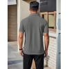 imageCOOFANDY Mens Polo Shirts Short Sleeve Slim Fit Casual Solid Basic Golf Shirt Collared TShirtDark Grey