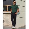 imageCOOFANDY Mens Polo Shirts Short Sleeve Slim Fit Casual Solid Basic Golf Shirt Collared TShirtGreen