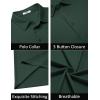 imageCOOFANDY Mens Polo Shirts Short Sleeve Slim Fit Casual Solid Basic Golf Shirt Collared TShirtGreen