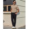 imageCOOFANDY Mens Polo Shirts Short Sleeve Slim Fit Casual Solid Basic Golf Shirt Collared TShirtKhaki